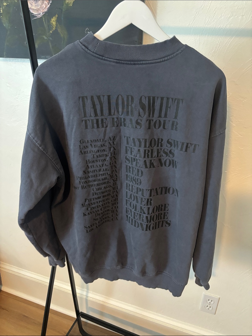 Taylor Swift The Eras Tour Crewneck Sweatshirt - Charcoal - Picture 6 of 6